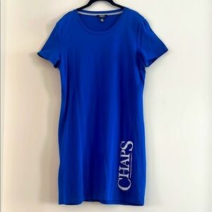 Chaps Cobalt Blue Short Sleeve 
Dress Size L